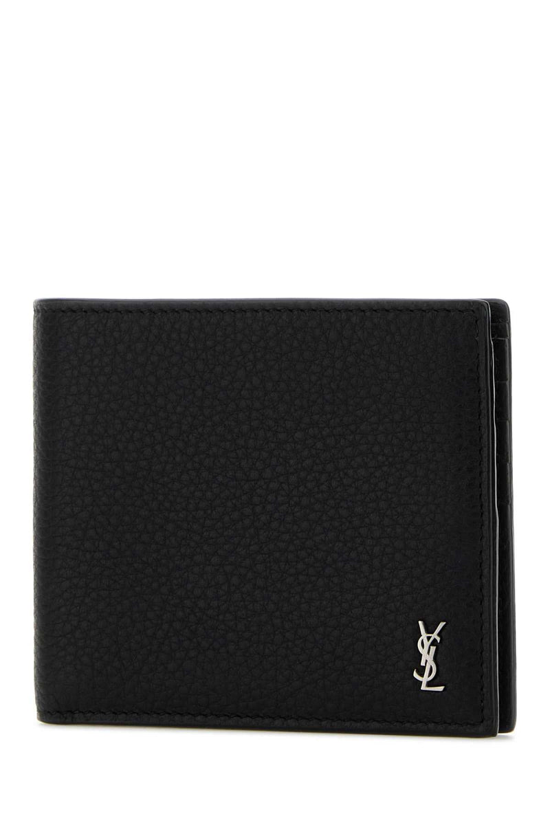 Saint Laurent Leather Wallet — Black