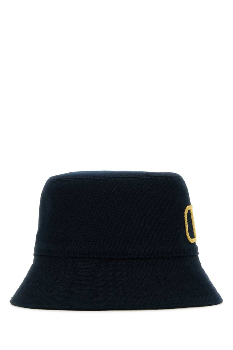 Valentino Garavani Bucket Vlogo-Embroidered Cotton Hat — Navy