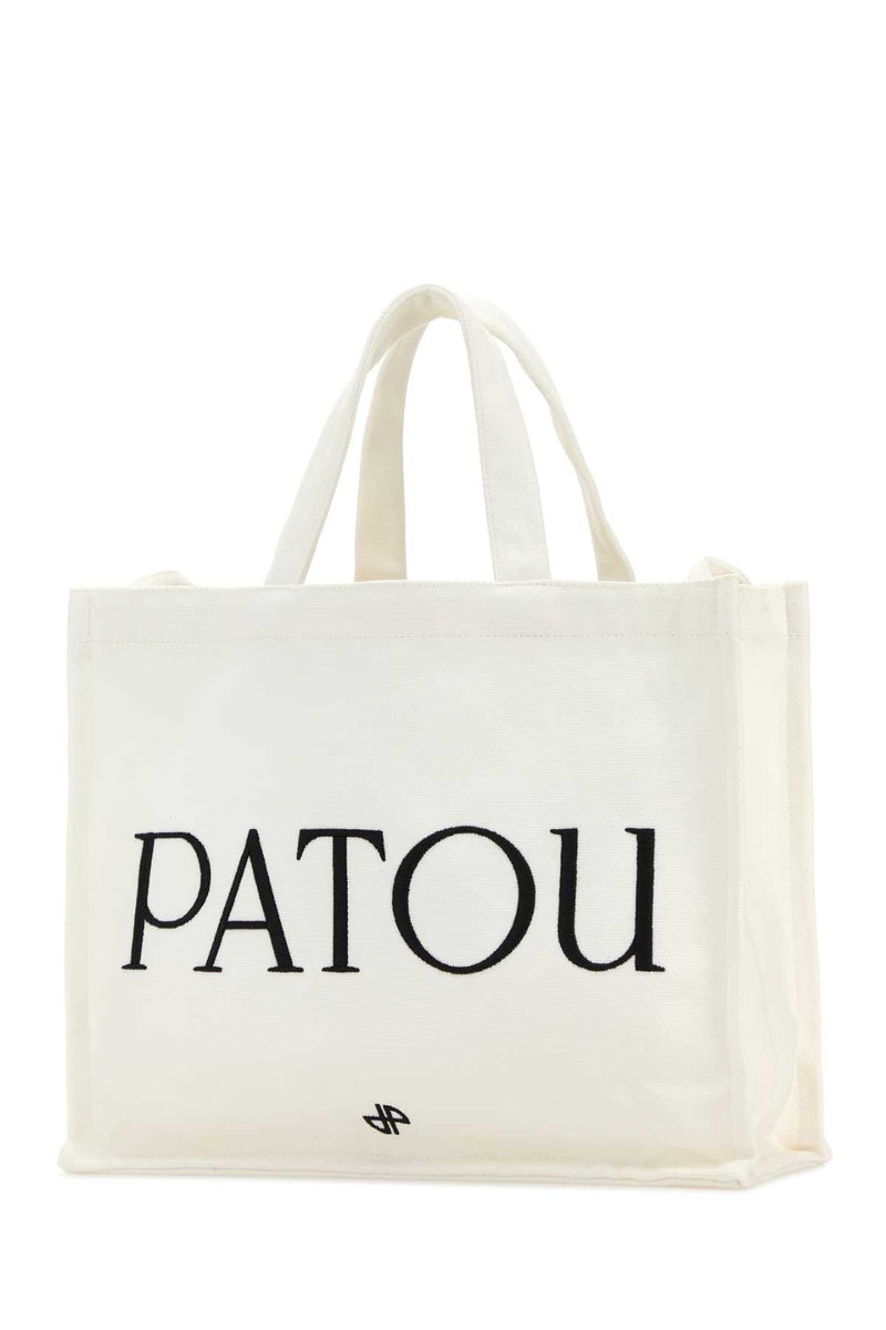 Patou Tote Bag — White Exterior: Cotton