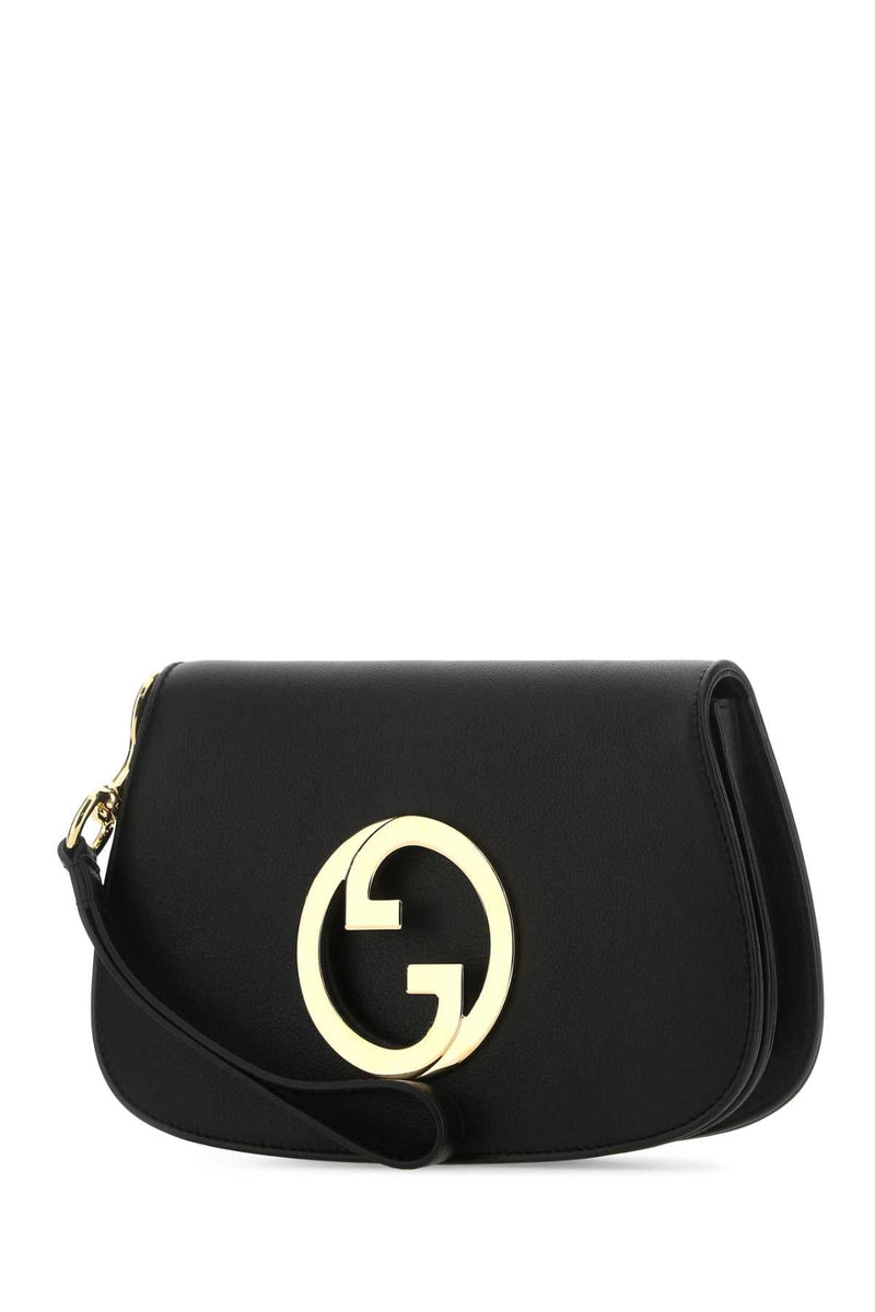 Gucci Interlocking Gg Logo Clutch — Black