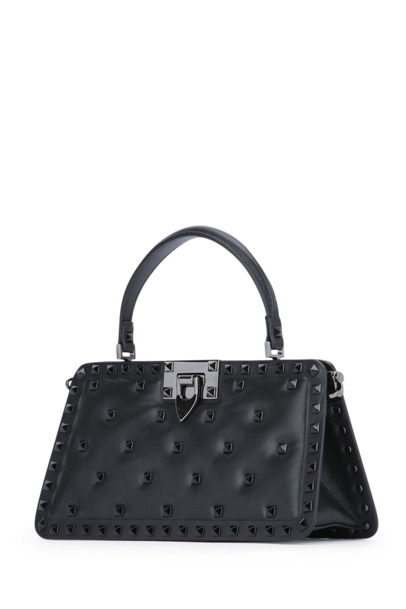 Valentino Garavani Rockstud Top Handle Bag — Black