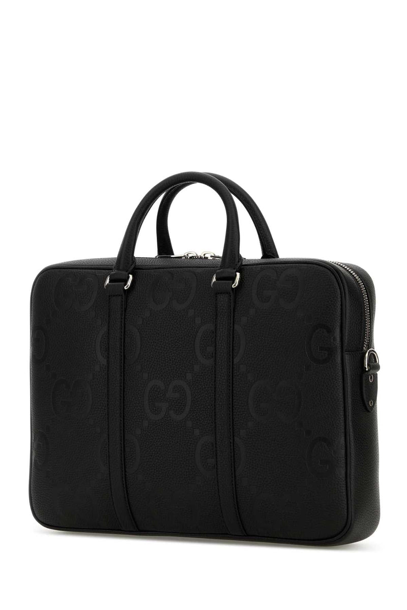 Gucci Briefcase — Black Top Handle Bags