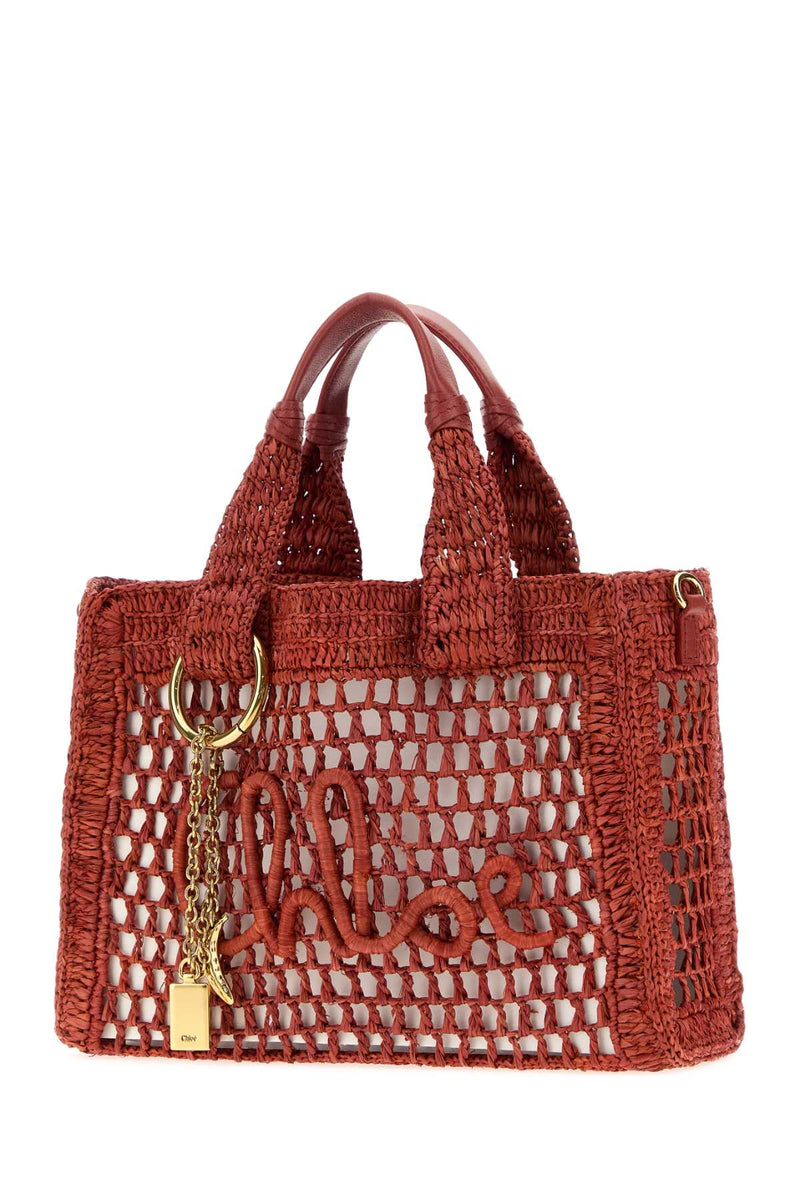 Chloé Summer Banana Tote Bag — Red