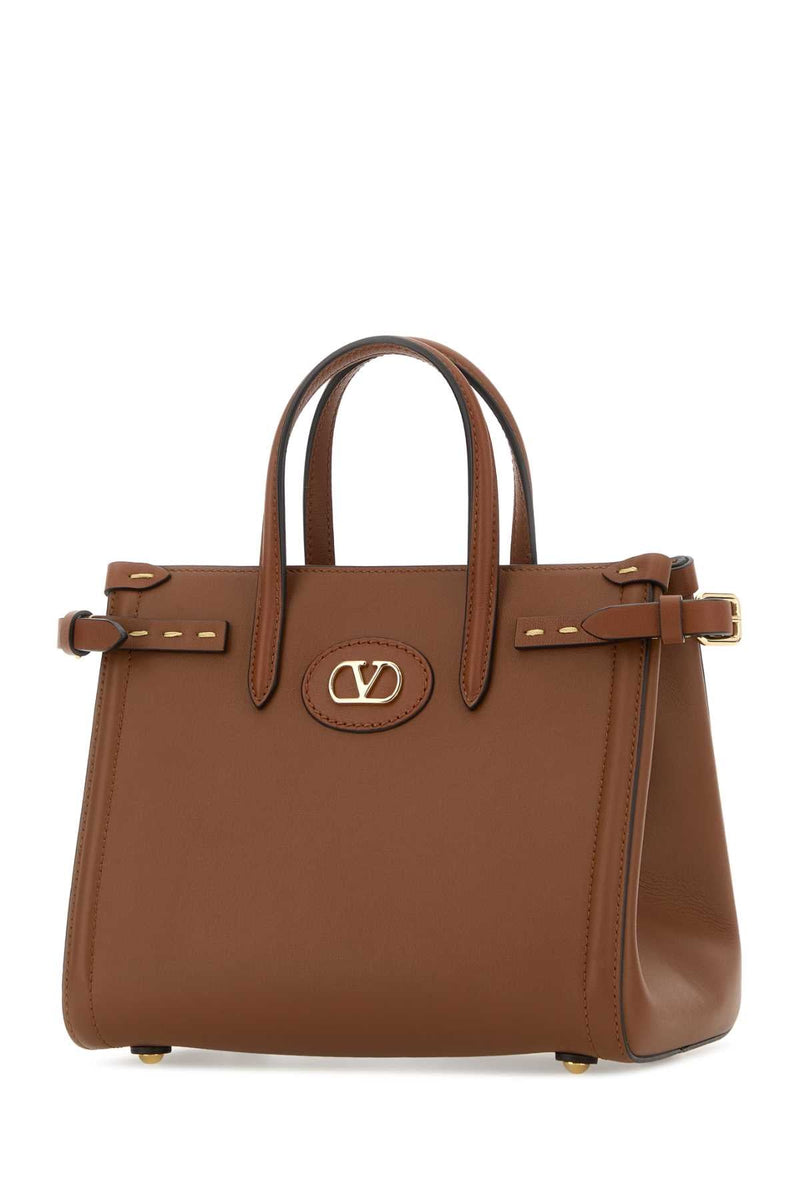 Valentino Garavani Antibes Top Handle Bag — Brown