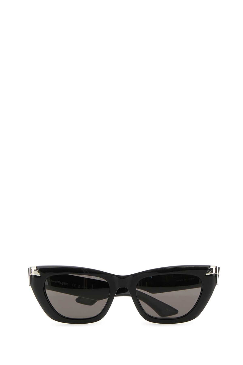 Alexander Mcqueen Occhiale Acetate Punk Rivet Sunglasses — Black Exterior