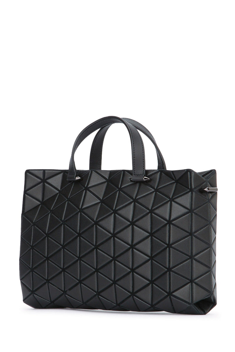 Baobao Matte Top Handle Bag — Black Leather