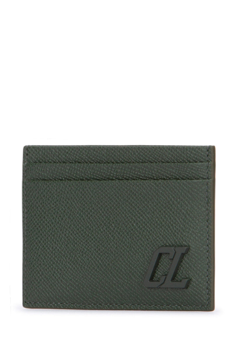 Christian Louboutin Groovy Card Case — Green Lining : Cotton Upper Calf Cases
