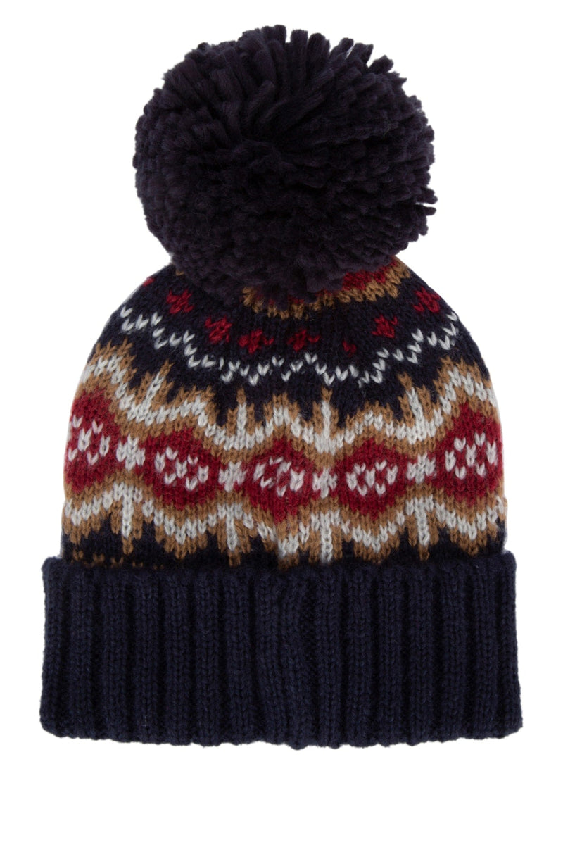 Barbour Kids Boys Beanie — Navy Wool Knit Beanies