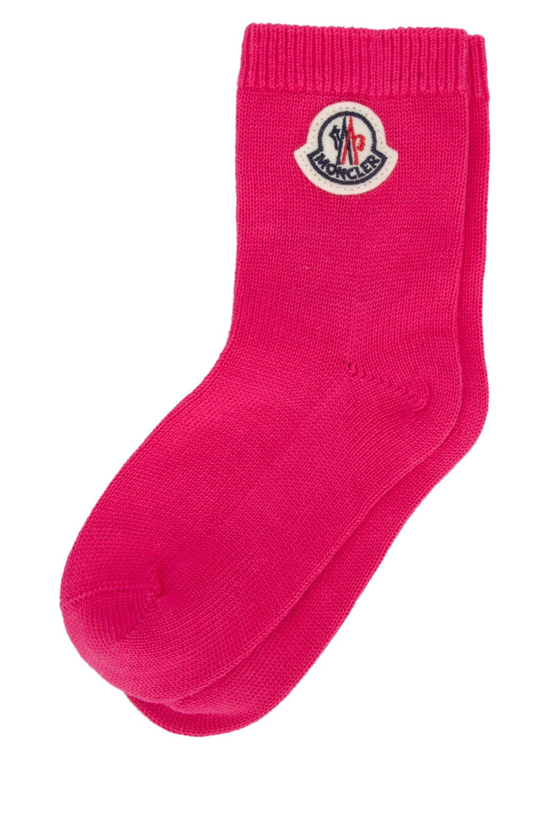 Moncler Jr Cuffie Wool-Blend Beanie — Pink Cotton Beanies