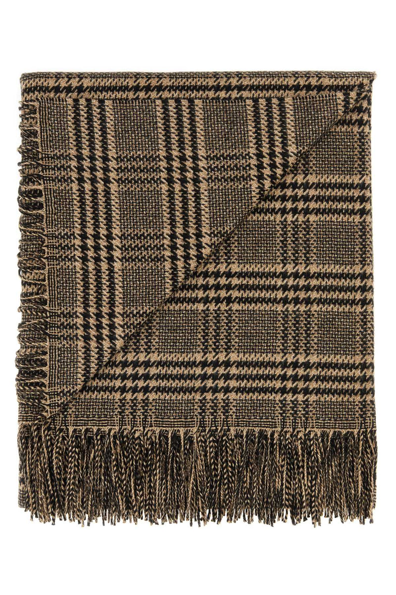 Saint Laurent Prince Scarf — Black Exterior: Silk Cashmere Scarfs