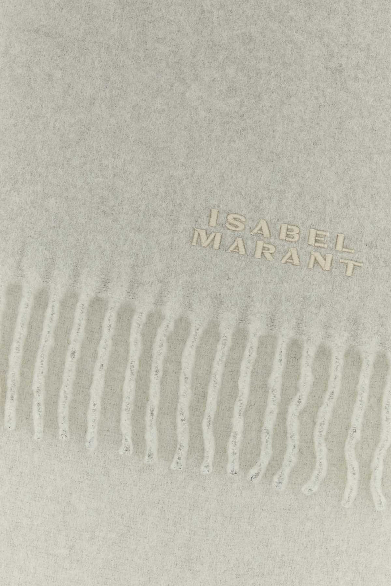 Isabel Marant Firny Scarf — Gray Exterior: Alpaca Nylon Scarfs