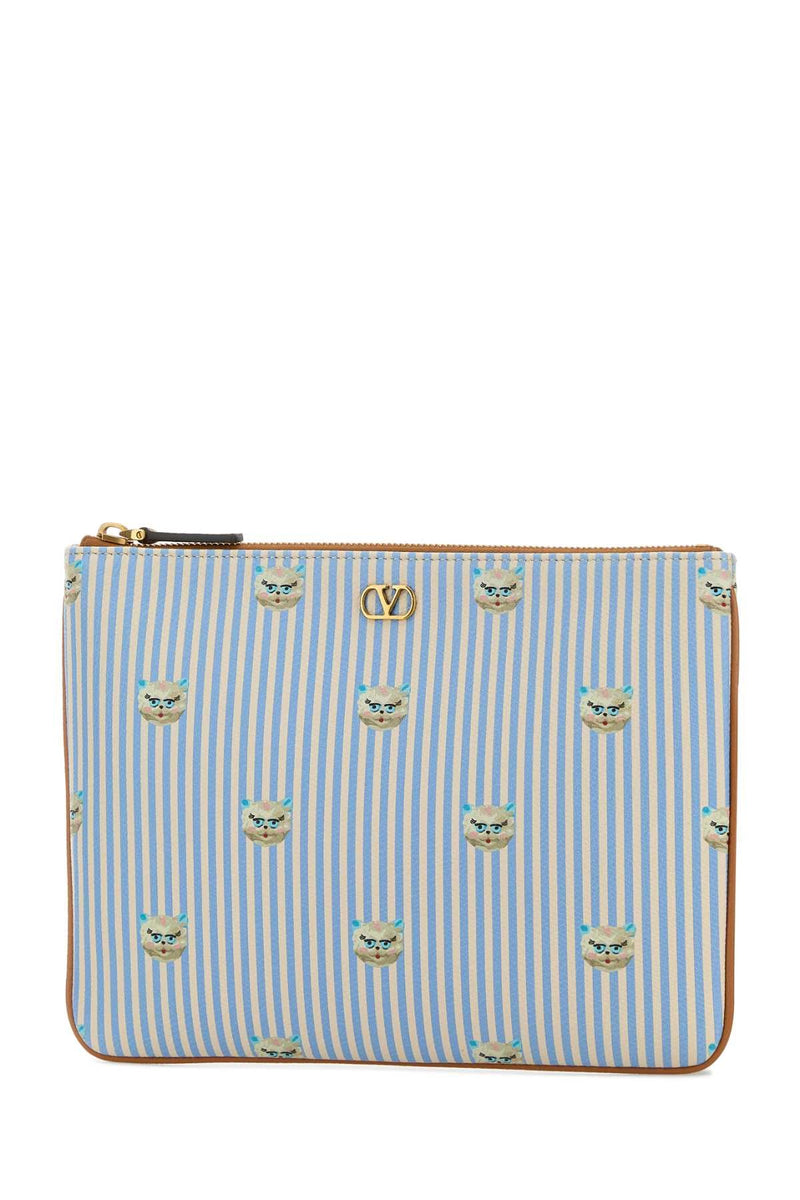 Valentino Garavani Vlogo Wallet — Blue Calf Leather - Bos Taurus