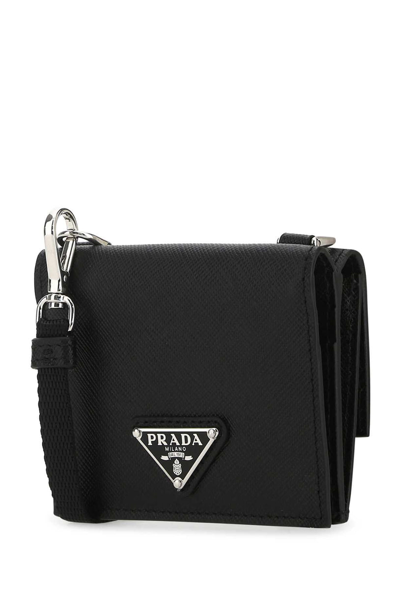 Prada Carte Card Case — Black Vitello Wallet