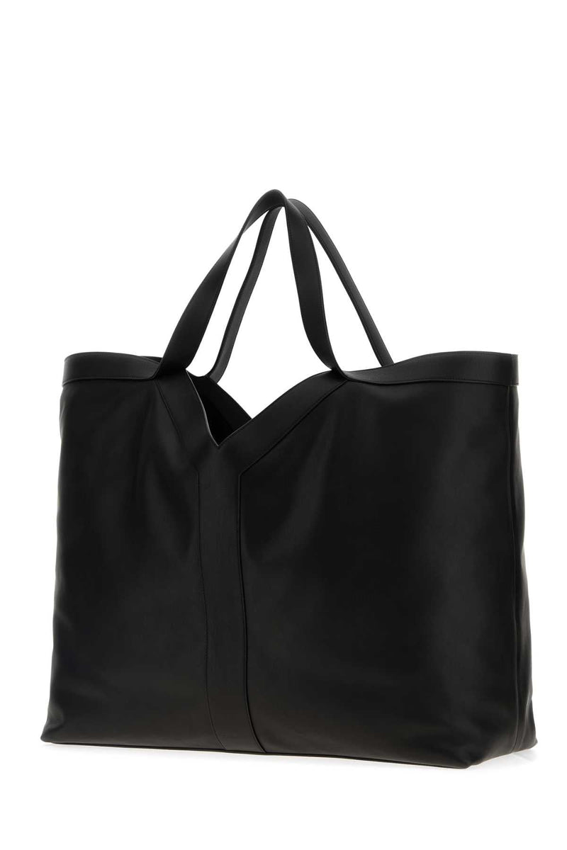 Saint Laurent Bv Tote Bag — Black Exterior: Calf Lining: Suede