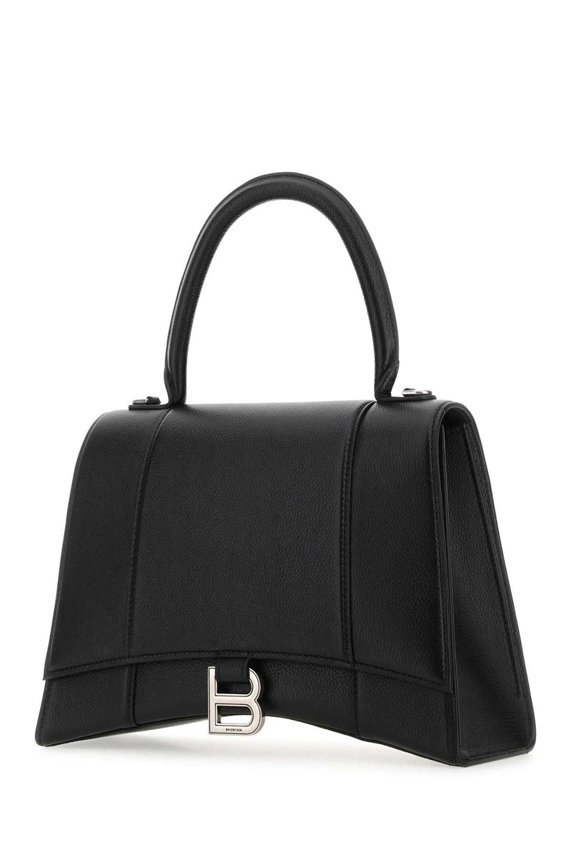 Balenciaga Hourglass Top Handle Bag — Black