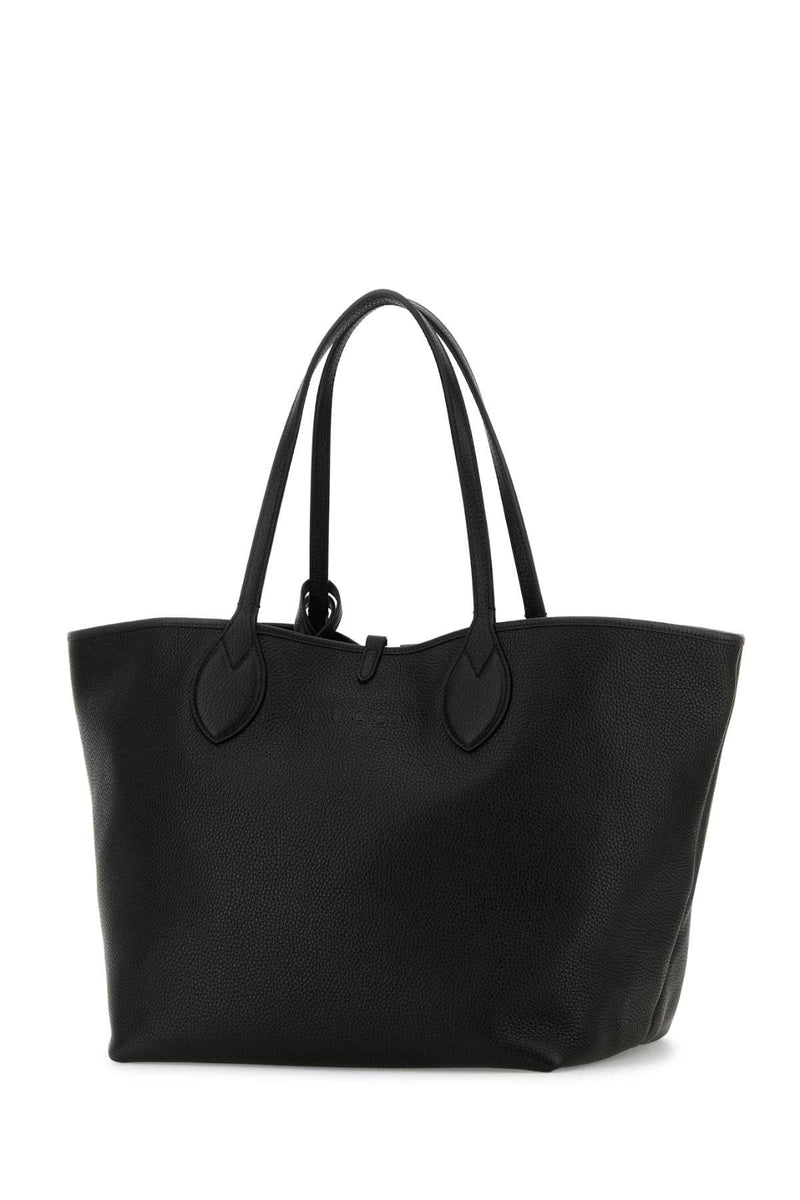 Gucci Reversible Full-Grain Leather Tote Bag — Black