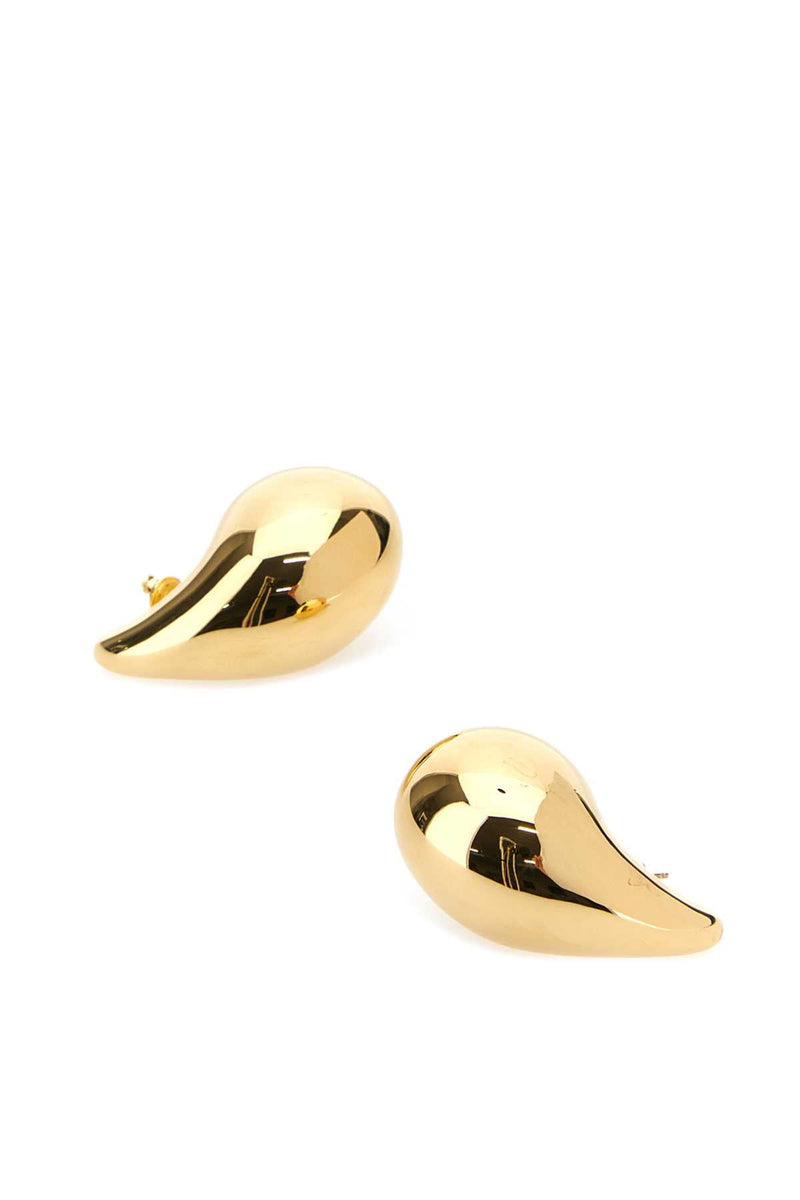 Bottega Veneta Polished Drop Earrings — Gold Silver