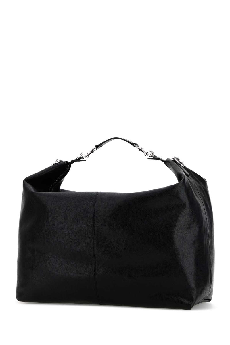 Gucci Leather Hobo Shoulder Bag — Black