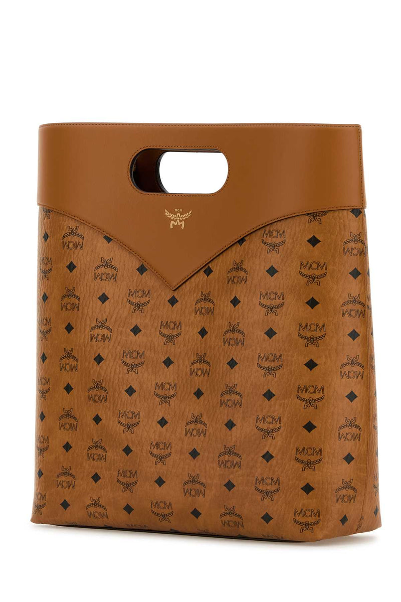 Mcm Diamond Vlm Tote Bag Cognac