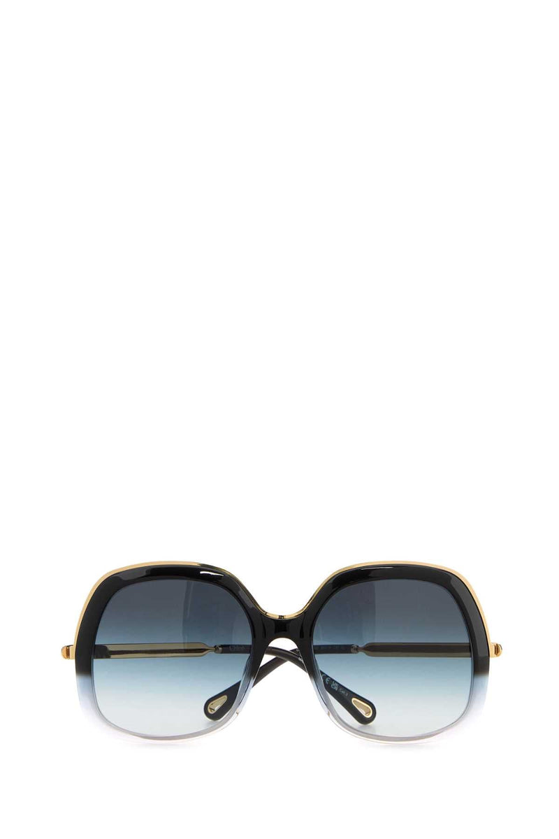 Chloé Ch0327s-005 Gradient Acetate Square Sunglasses — Gray Exterior