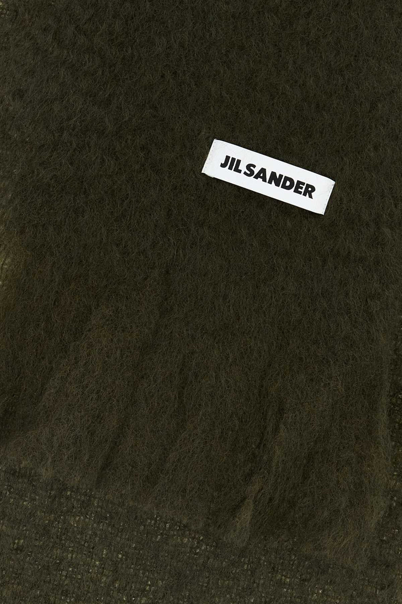 Jil Sander Scarf — Green Exterior: Mohair Wool Nylon Scarfs