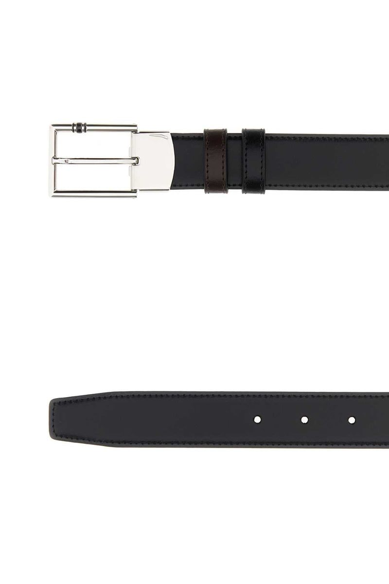 Montblanc Reversible Leather Belt — Black