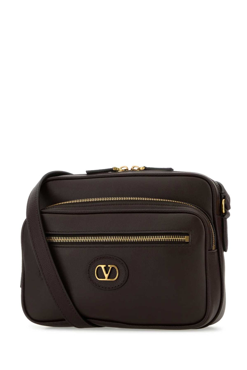 Valentino Garavani Camera Case Crossbody Bag — Brown Calf Leather - Bos Taurus
