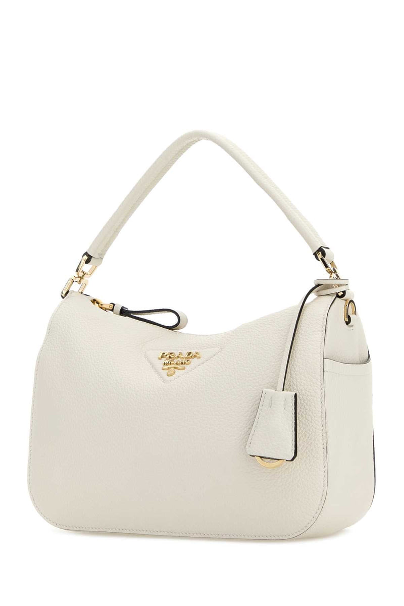 Prada Calf Leather Shoulder Bag — White