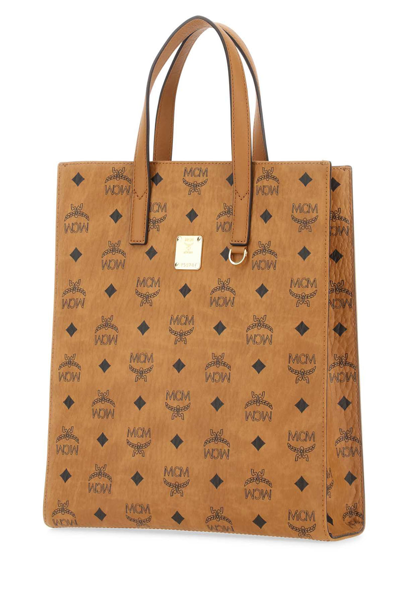 Mcm Aren Tote Bag — Beige Polyurethane