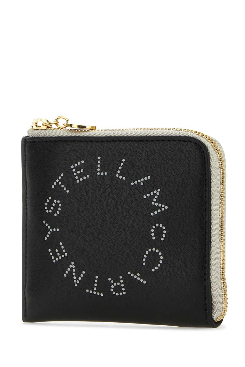 Stella Mccartney Stud-Embellished Two-Tone Card Holder — Black F: Polyamid Wallet