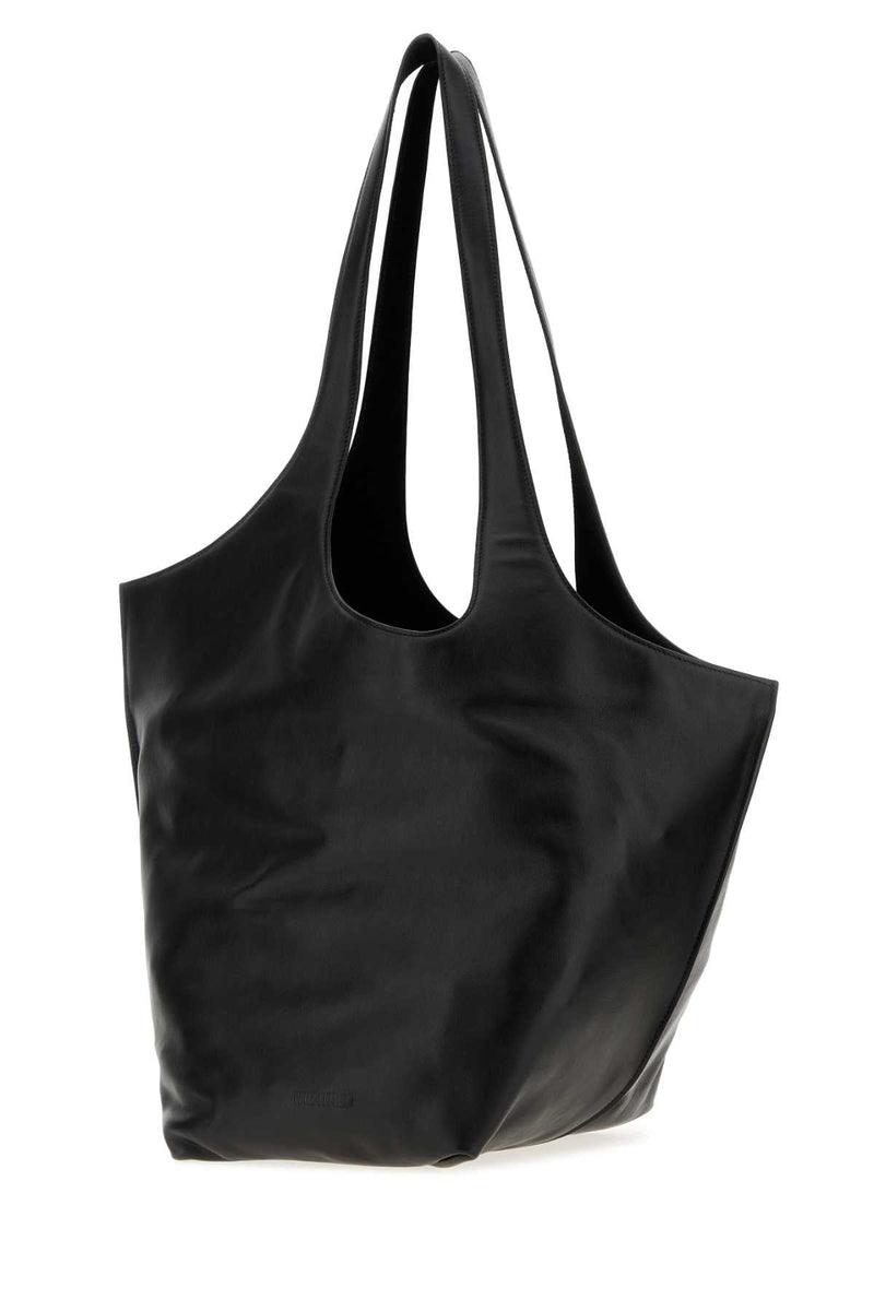 The Attico Scoop Shoulder Bag — Black