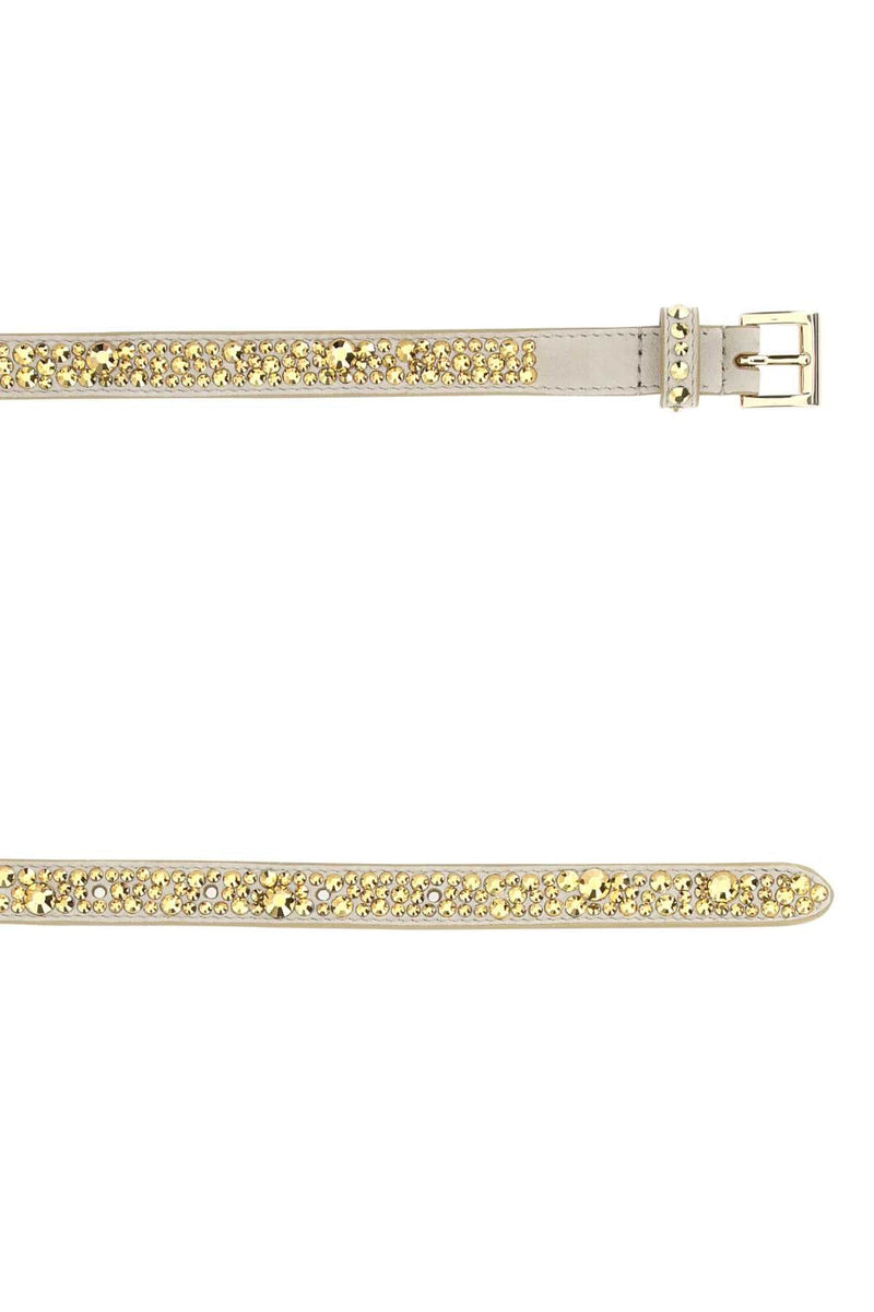 Prada Belt — Silver Exterior: Suede