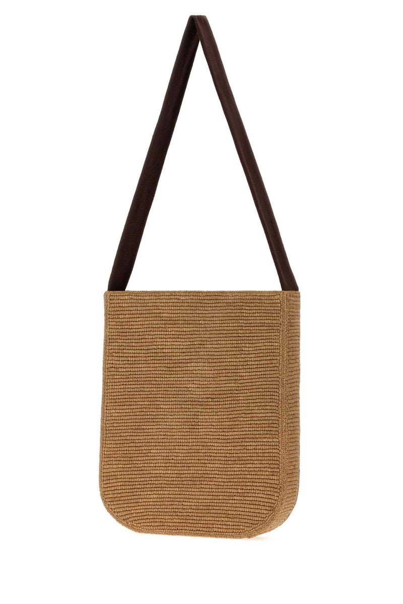 The Row Lori Shoulder Bag — Beige Exterior: Raffia
