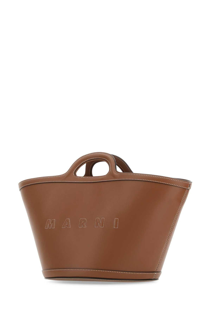 Marni Tropicalia Top Handle Bag — Brown