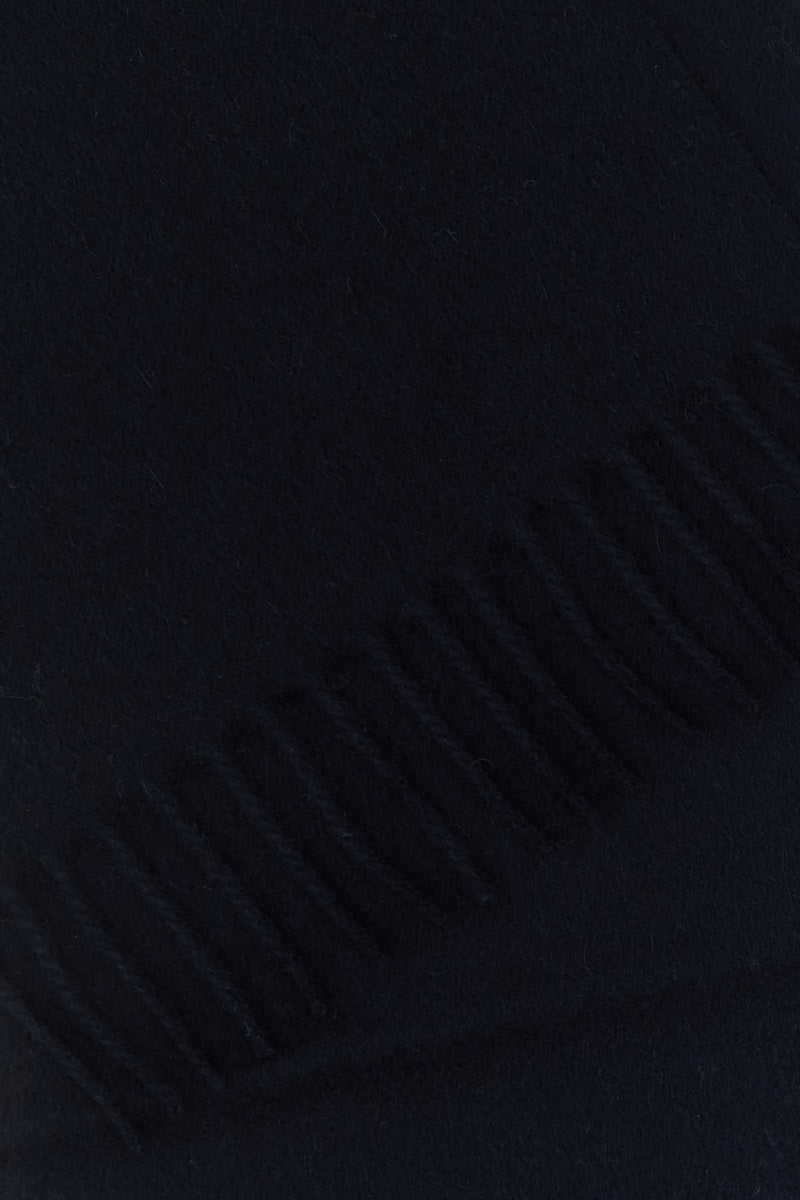 Prada Cashmere Fringed Scarf — Navy Scarfs