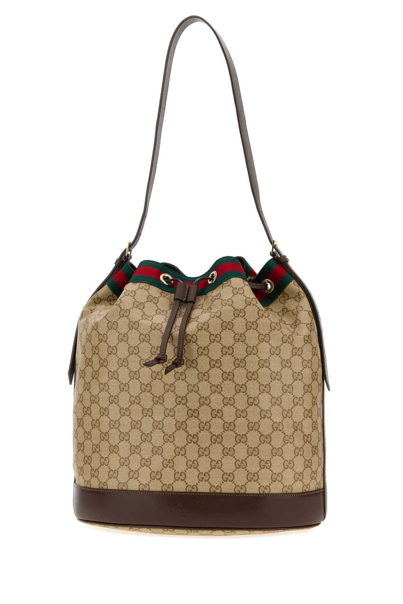 Gucci Gg Bucket Bag — Beige