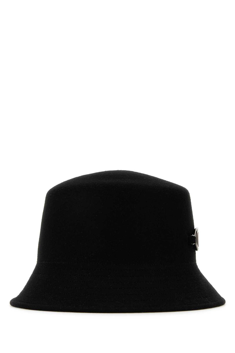 Valentino Garavani Bucket Wool Felt Hat — Black