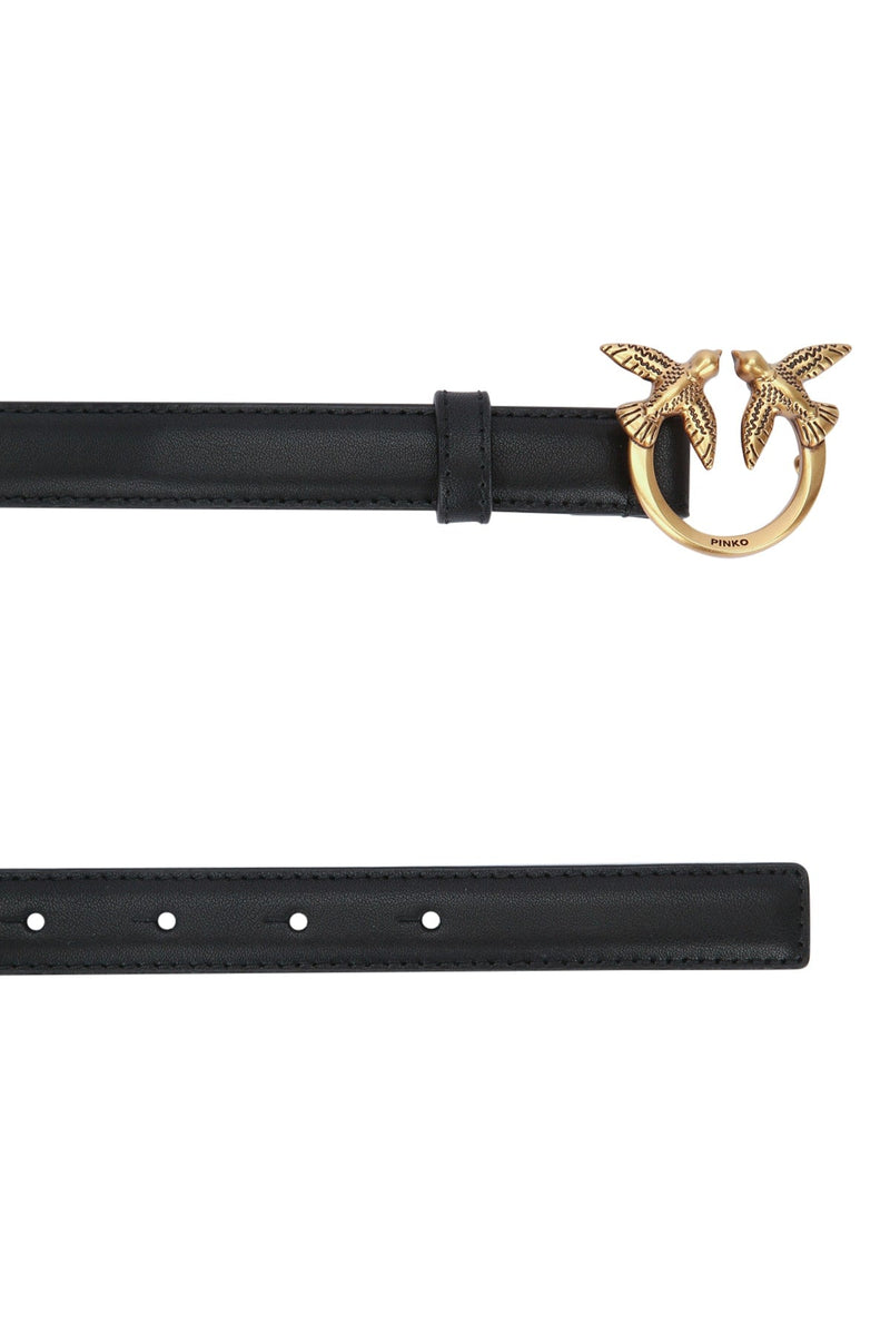 Pinko Belt — Black Leather