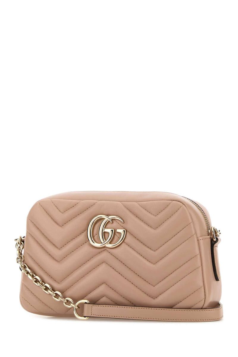 Gucci Gg Marmont Crossbody Bag — Beige Lamb