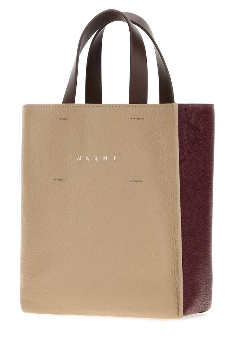 Marni Soft Top Handle Bag — Beige