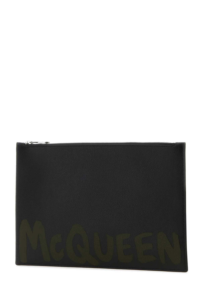 Alexander Mcqueen Beauty Clutch — Black Wallet