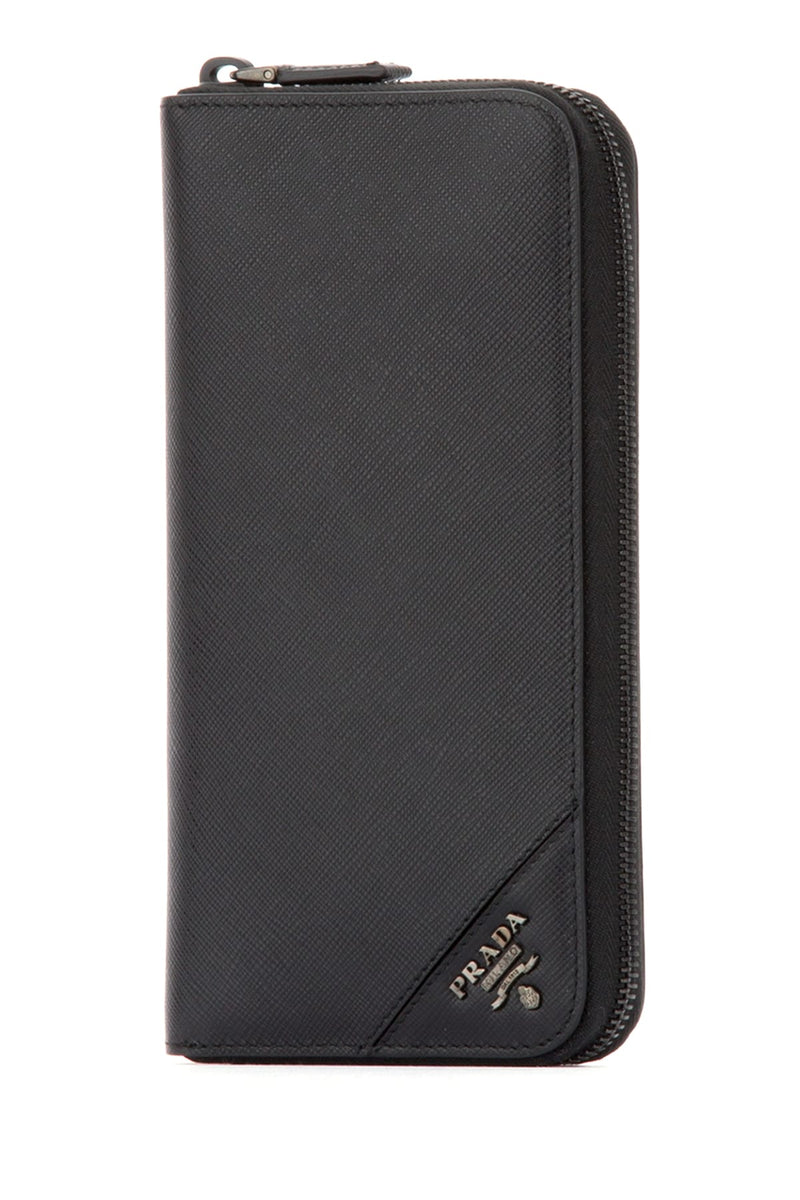 Prada Minuteria Wallet — Black Vitello