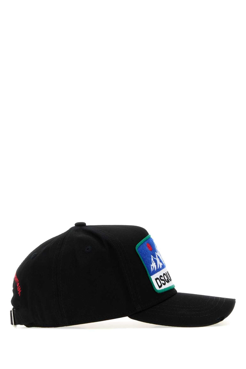 Dsquared2 Bcm103905c00001 Baseball Cap — Black Exterior: Cotton Caps