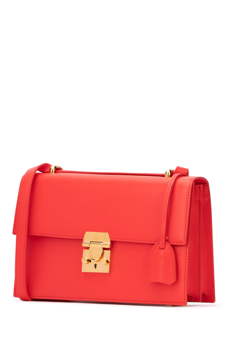 Mark Cross Shoulder Bag — Red Calf Leather
