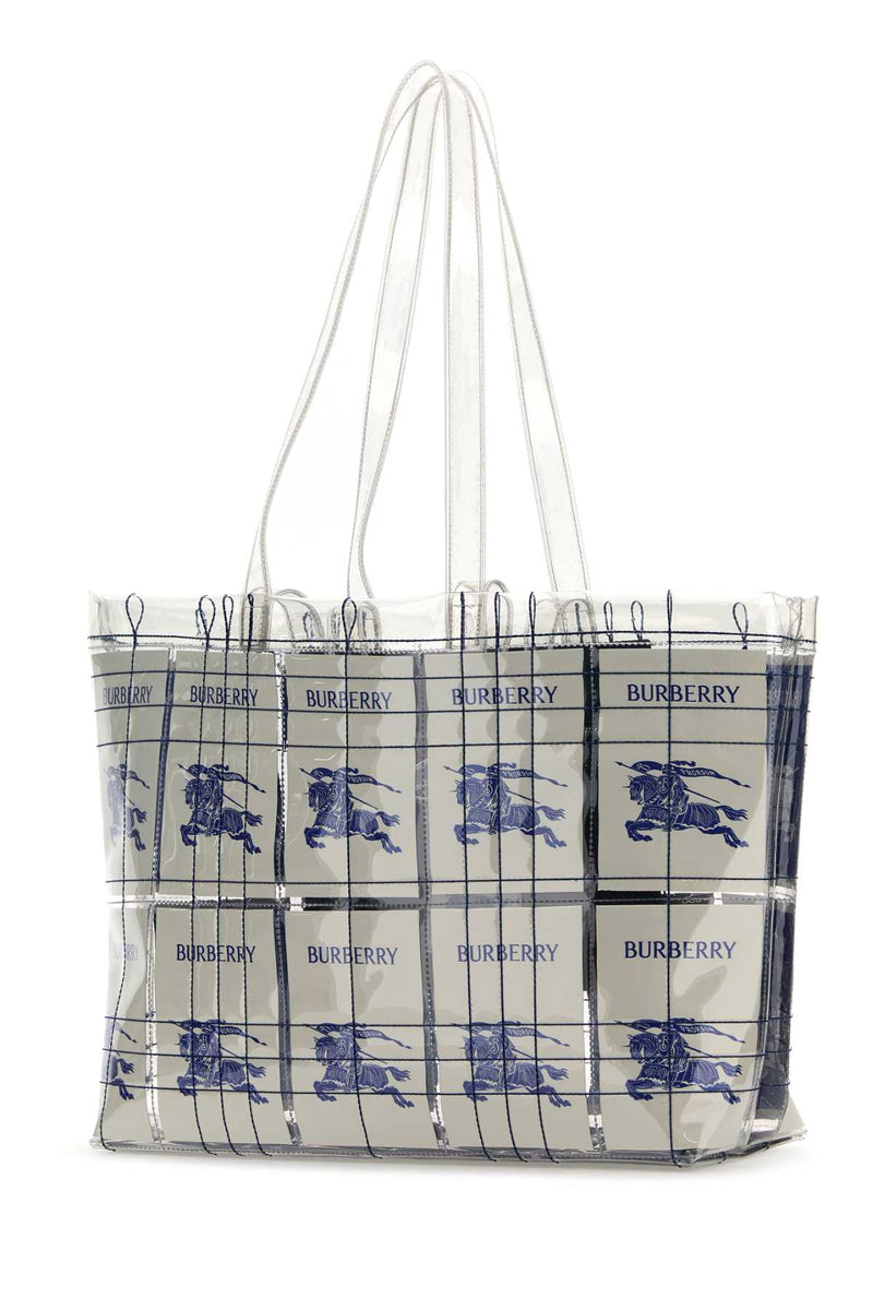 Burberry Embroidered Pvc Tote Bag — Multicolor Exterior: Lining