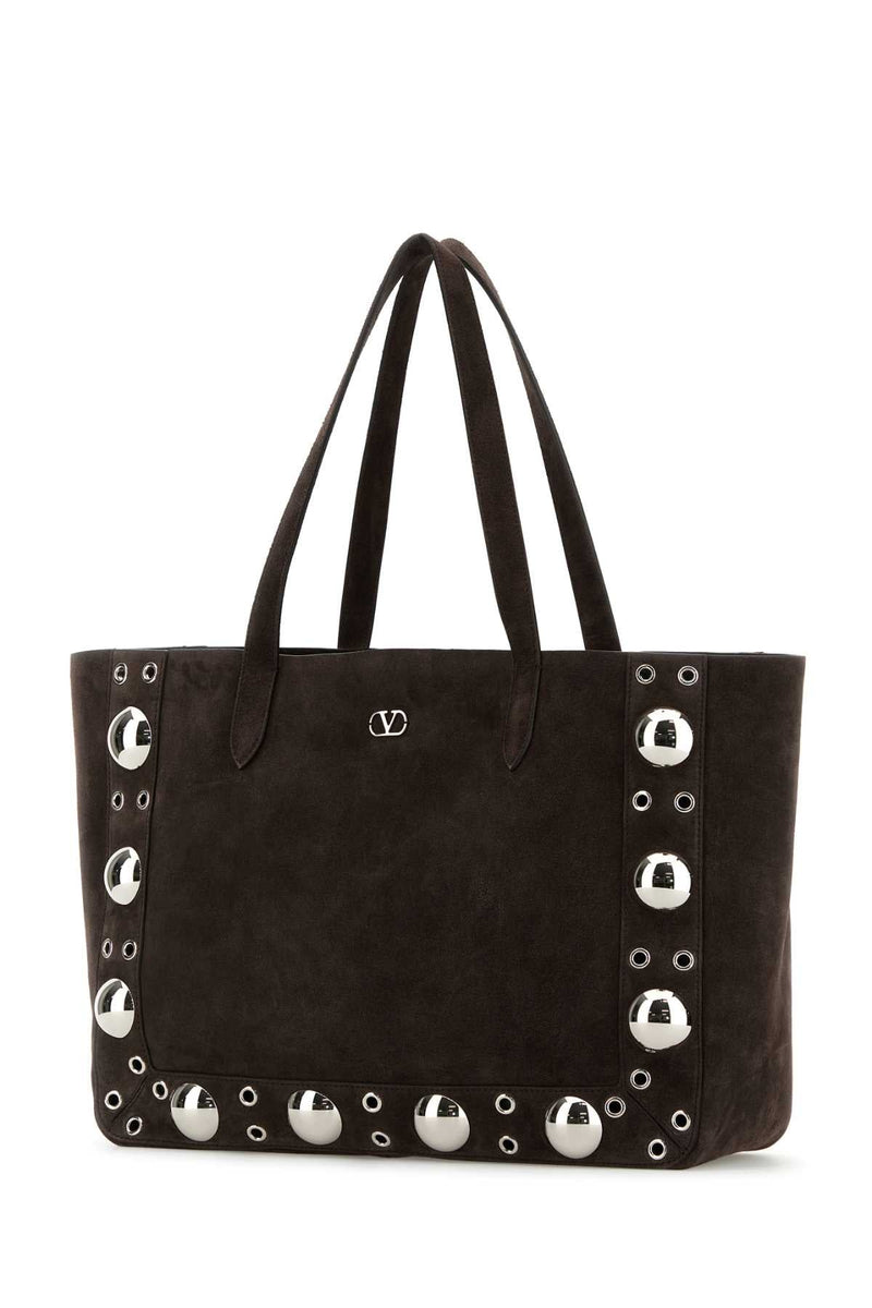 Valentino Garavani Nellcote Tote Bag — Brown Cowhide - Bos Taurus