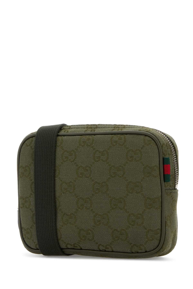 Gucci Gg Canvas Crossbody Bag — Green