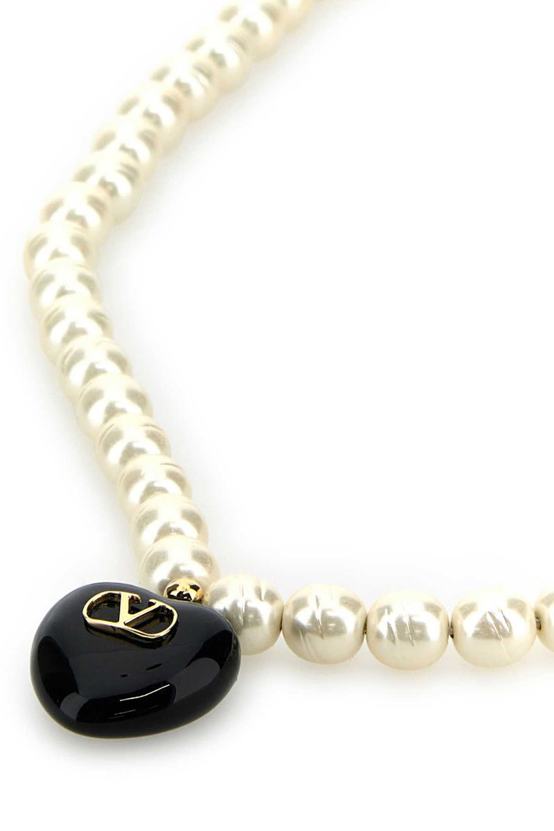Valentino Garavani Cuore Necklace — White Necklaces