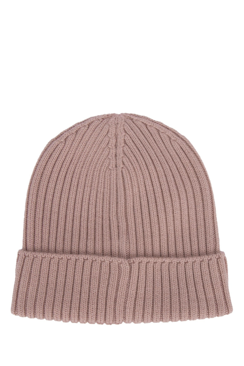 Moncler Jr Ribbed Wool Winter Hat — Beige