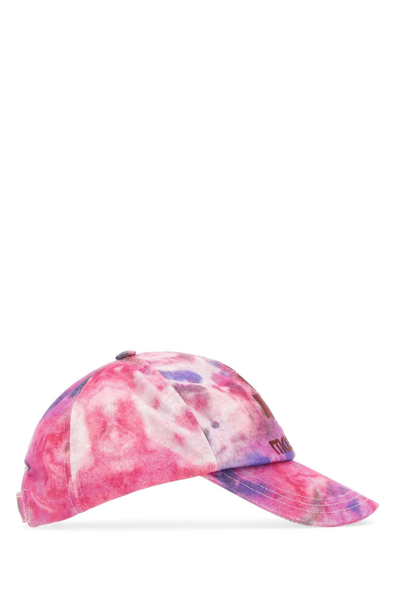 Isabel Marant Accessorio Tie-Dye Cotton Baseball Cap — Pink Caps
